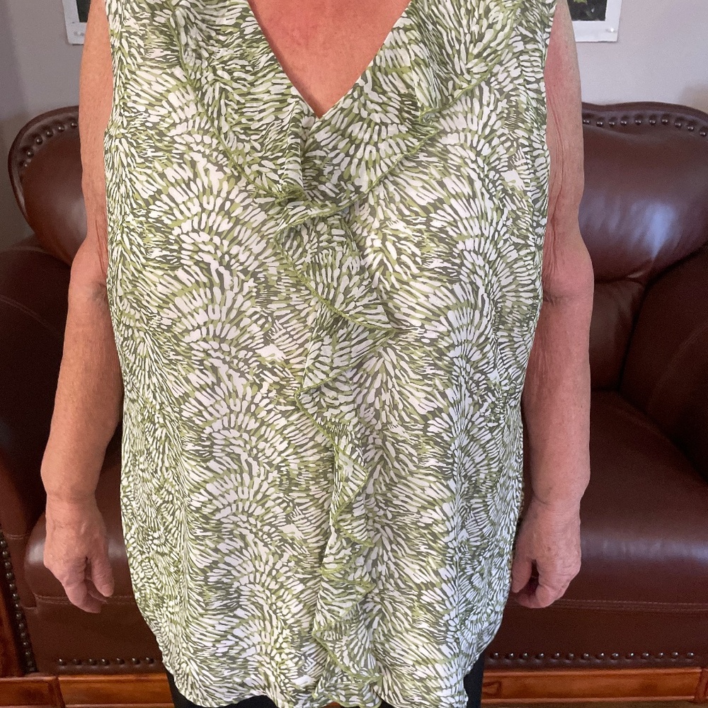 Dressy Lined Top with Ruffle